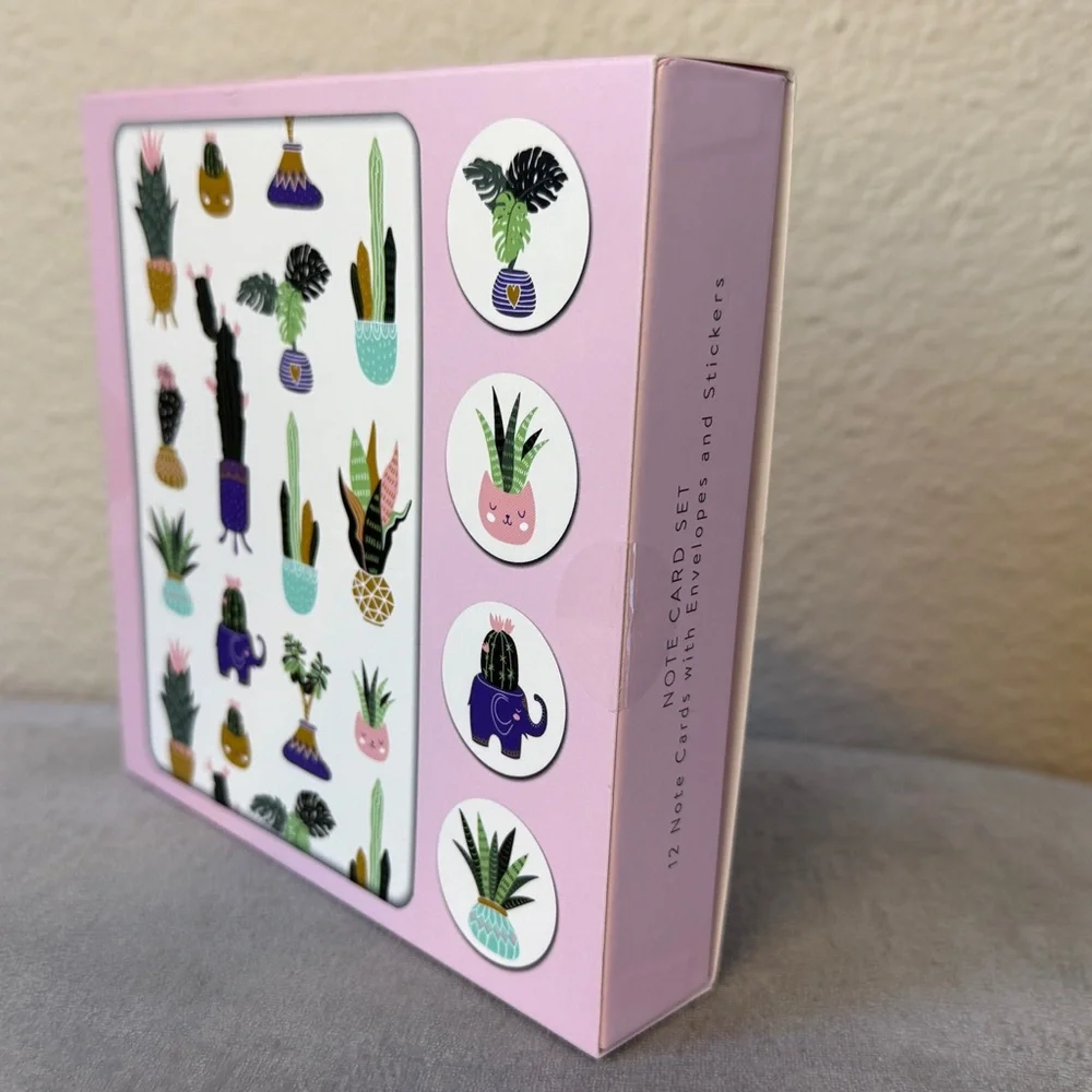 Note Card Set — Garden Themed with Garden Stickers